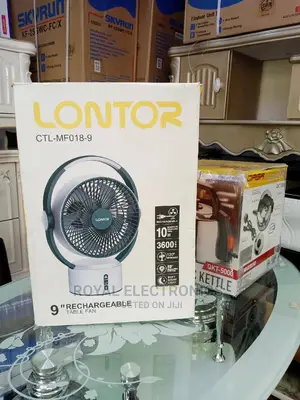 Just Released Lontor 9 Inches Rechargeable Table Fan