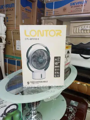 Newly Released Lontor 9 Inches Rechargeable Table Fan