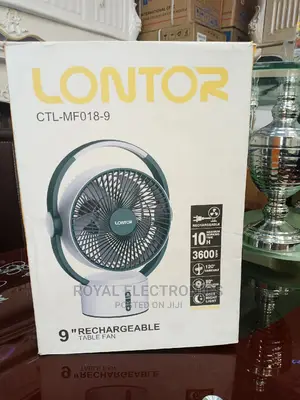 Top Class Lontor(Ctl-Mf018-9)9 Inches Rechargeable Table Fan