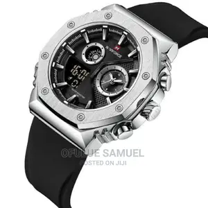 Naviforce Rubber Strap Digital and Analog Wristwatch