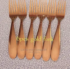 6pcs Gold Cutlery Set