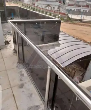 Frameless Glass Work With Dark Grey Glass