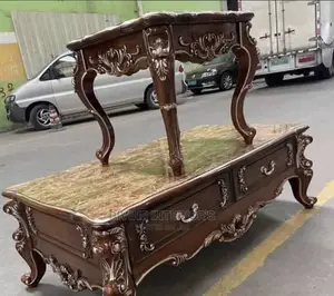 Wooden Center Table With Size Stool
