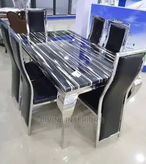 Marble Dinning Top With Stainless Steel