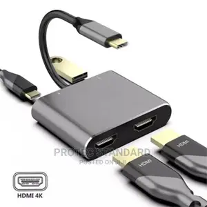 Type C to 2 Hdmi, Usb and Type C