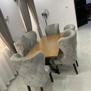 Quality Upholstery Padded Six Seater Dining Set.