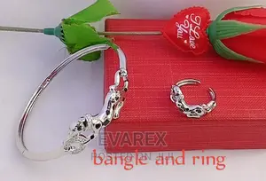 Non Tarnish Silver Bangle and Ring