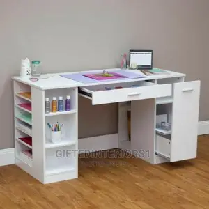 Office/ Home Table With Multiple Shelves and Drawers