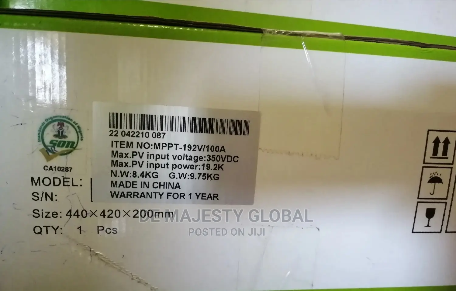 192V. 100a Yohako Charge Controller
