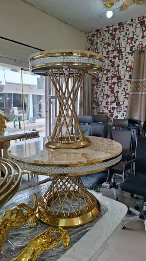 Gold Round Marble Table