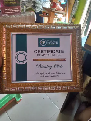 Award Certificate S1