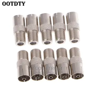 1pcs F Female Plug to PAL Female Jack Straight RF Coaxial