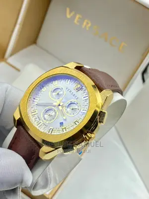 Versace Leather Wristwatch