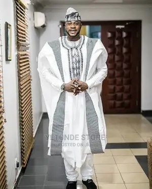 Pearl Native Design Agbada for Men