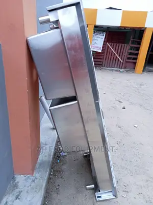 Double Industrial Sink With Side Table