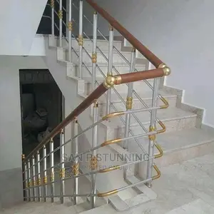 Aluminums Railings With Gold Accessories and Lovely Design.