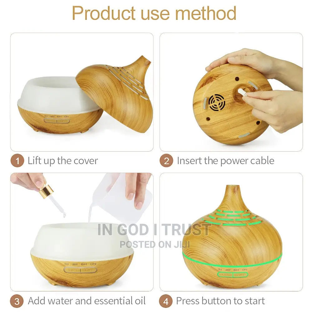 400ml Electric Aromatherapy Diffusers7 Color Soothing Light