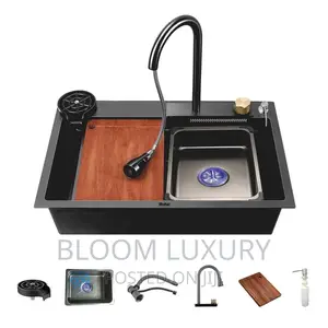 Premium Nano Sink With Waterfall Pull Out Mixer Faucet