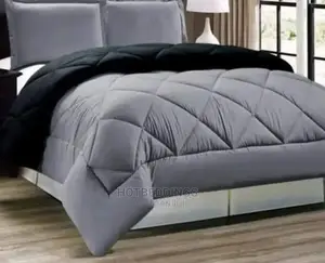Ash/ Black Duvet, Bedsheet and 4 Pillowcases