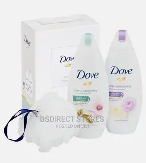 Dove Peace Collection Duo Gift Set With Luxury Shower Puff