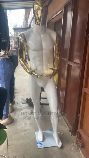 Full Male Gold And White Fibre Huge Dummy Display