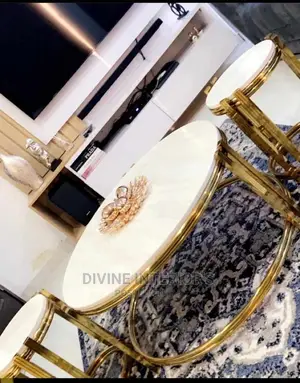 Luxurious Marble Center Table With Size Stool