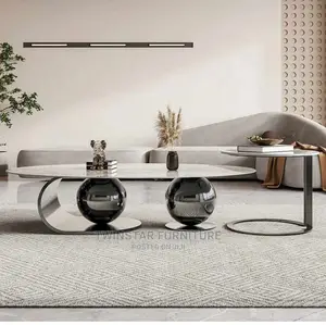 New Modern Luxury Marble Top Centre Table With Side 1 Stool
