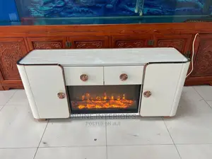 Television Console With Flamed Lights