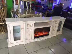 Television Stand With Fire Flamed Lights