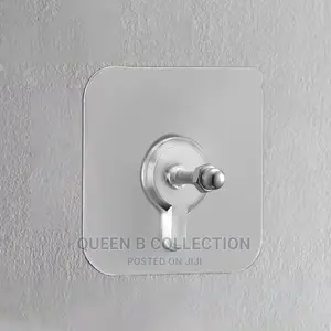 Adhesive Wall Hooks With Screw. (12 Pieces)