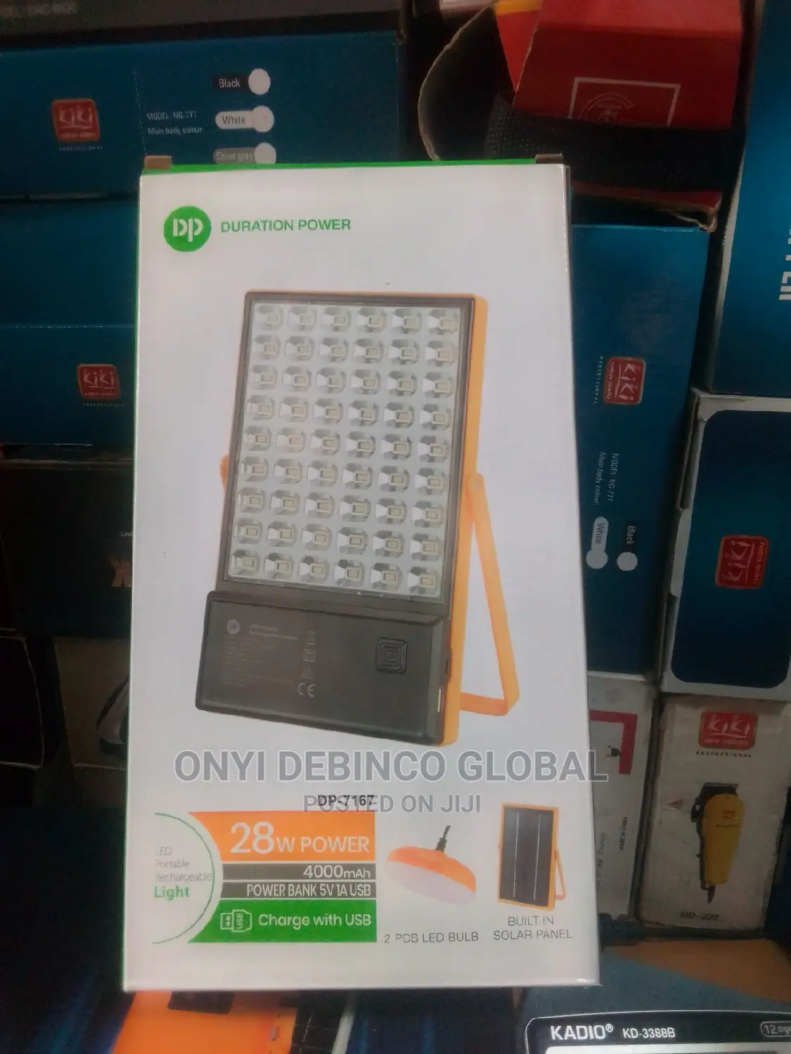 Dp Led Light Recheargeable Built-in Solar Panel LED Light