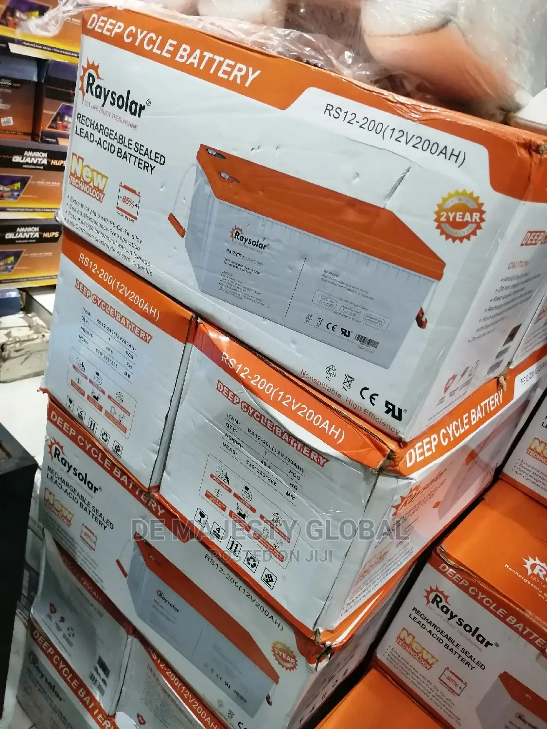 12v200ah Raysolar Drycell Solar Battery