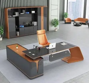 Executive Office Table and Bookshelves 2mtrs
