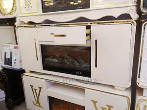 Great Quality Pure White Modern Firedisplay Tv Stand