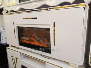 Superior Quality Pure White Modern Firedisplay Tv Stand