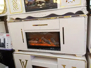 Beautiful Design Pure White Modern Firedisplay Tv Stand