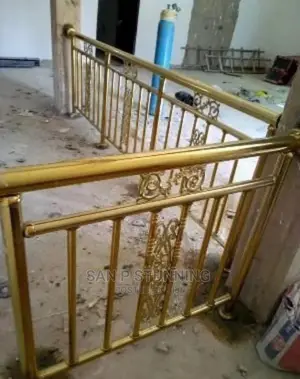 Golden Railing Design With Lovely Combi
