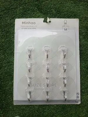 12pcs Transparent Wall Hooks