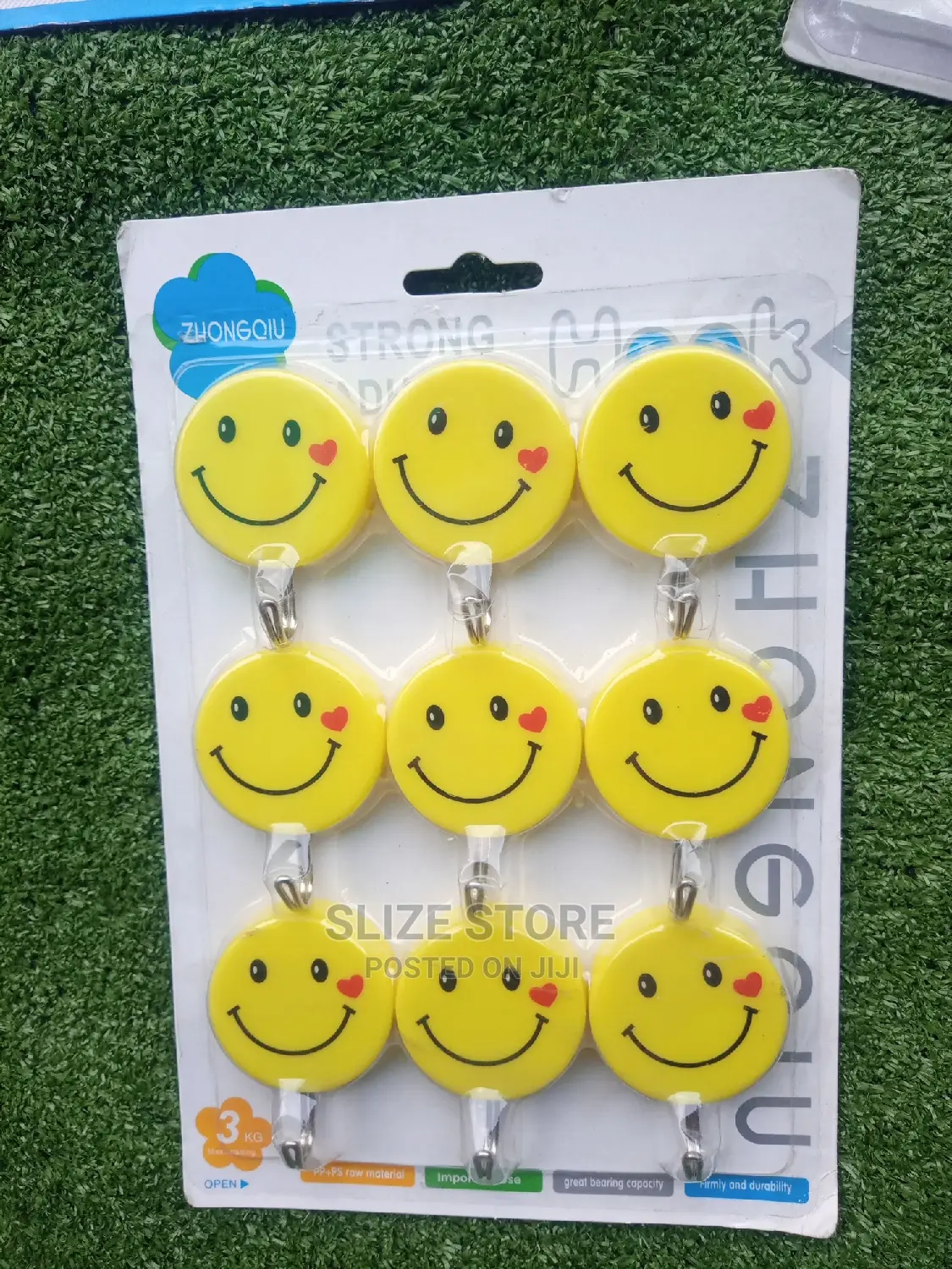 9pcs Smiley Stick Hook