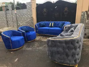 Modern 7 Seater Living Room Fabric Made Sofa Chair.