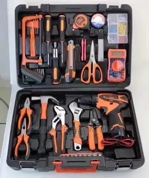 Complete Electrical Tool Kit With Battery Drill