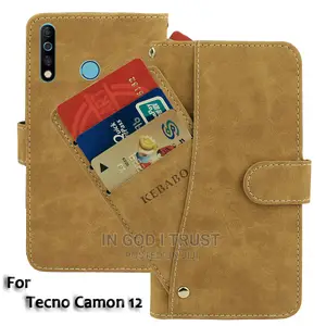 Vintage Leather Wallet Tecno Camon 12 Case