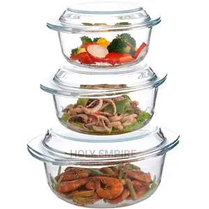 Tempered Glass Bowl With Lid Heat-Resistant Soup Bowl Instan