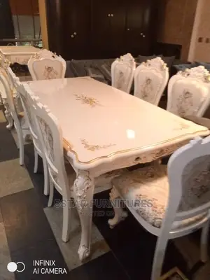 Royal Dinning Table With 8 Chairs