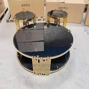 Round Set of Glass Center Table