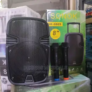 Sonok 8 Inches Pa System Bt/Usb With Two Wireless Microphone