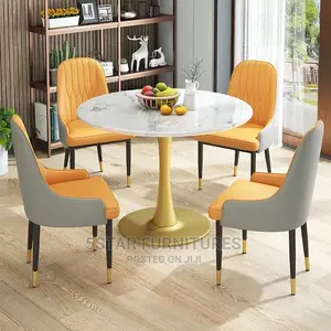 Marble Dinning Set With 4 Chairs