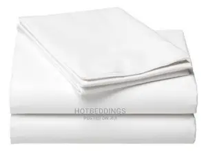 100% White Cotton Bedsheet and 4 Pillowcases