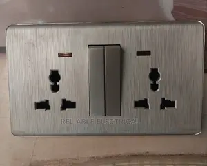 13amps Twin Socket Silver Colour