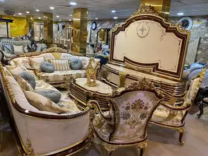 Luxury 8 Seater Living Room Fabric Made Sofa Chair.